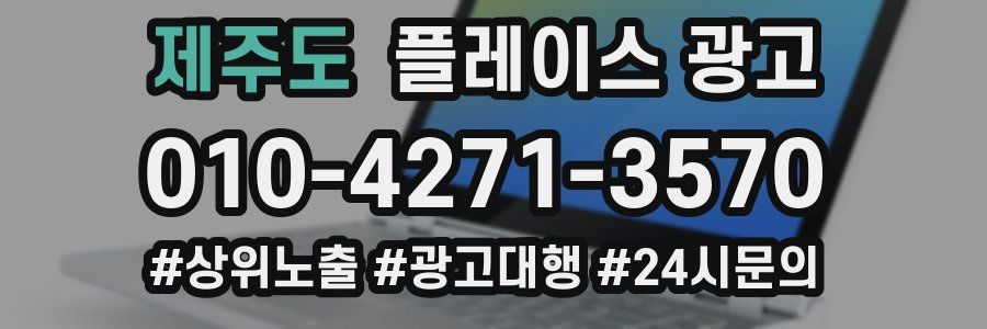 제주도 플레이스 광고