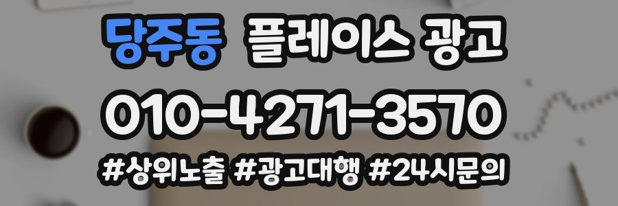 당주동 플레이스 광고