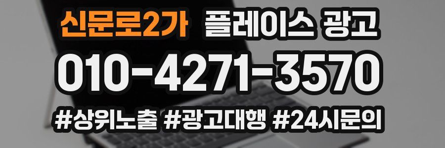 신문로2가 플레이스 광고
