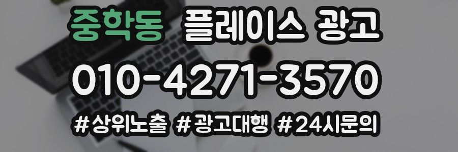 중학동 플레이스 광고