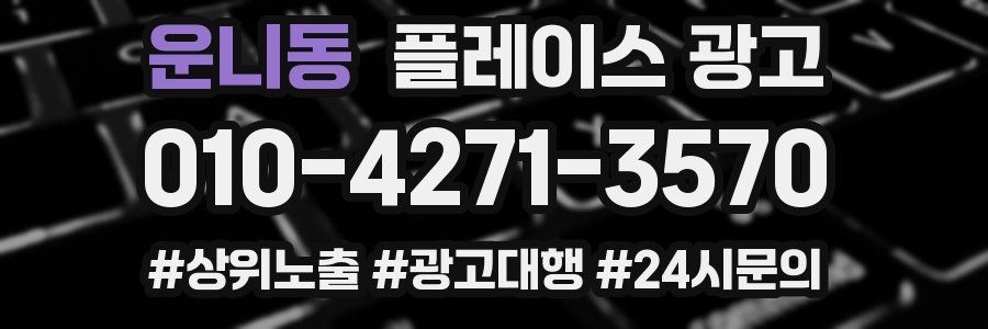 운니동 플레이스 광고