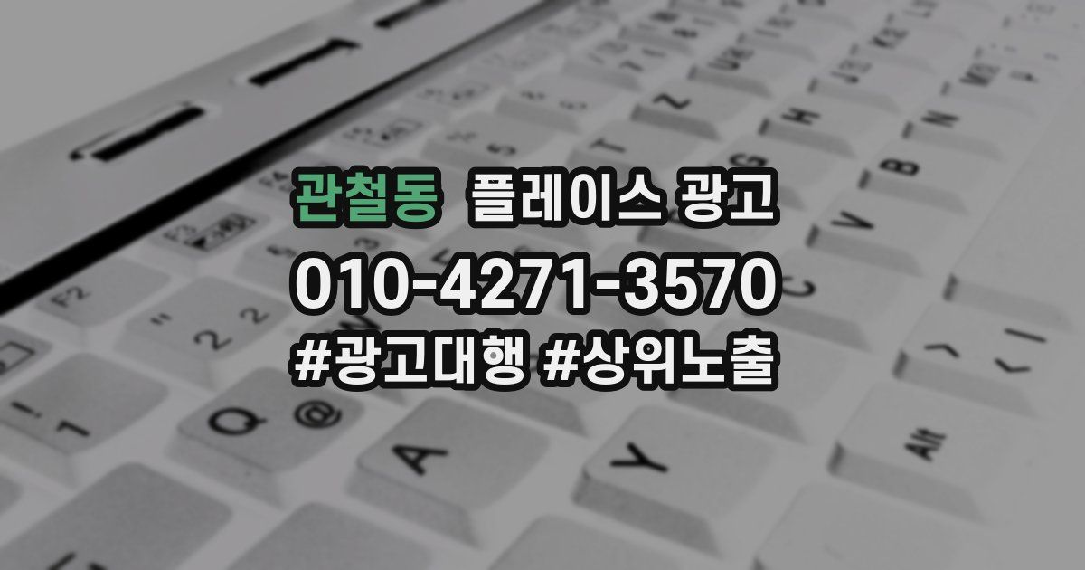관철동 플레이스 광고