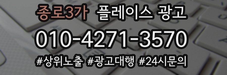종로3가 플레이스 광고