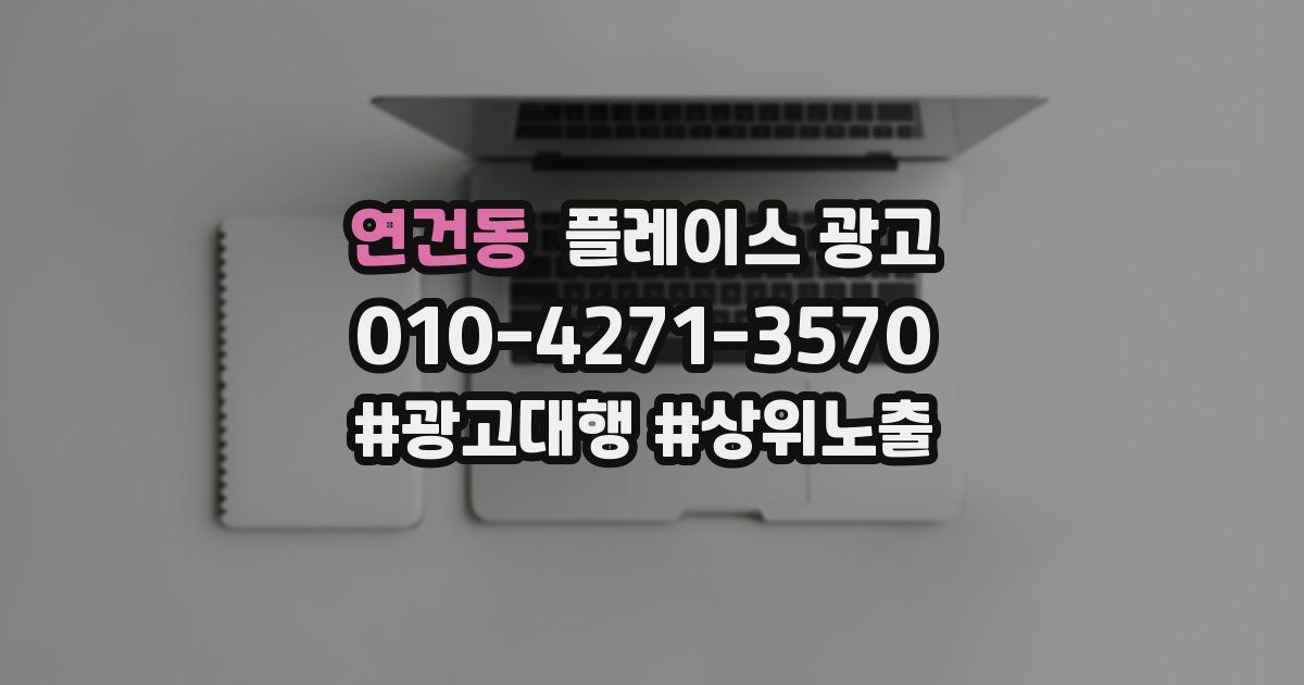 연건동 플레이스 광고