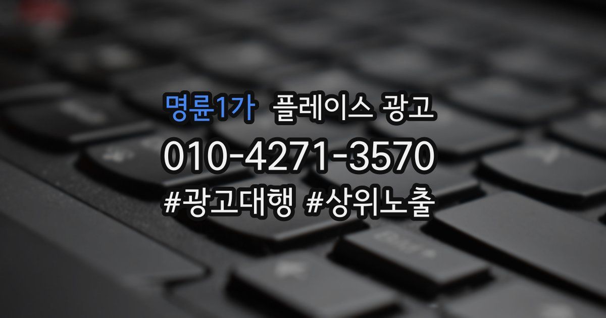 명륜1가 플레이스 광고