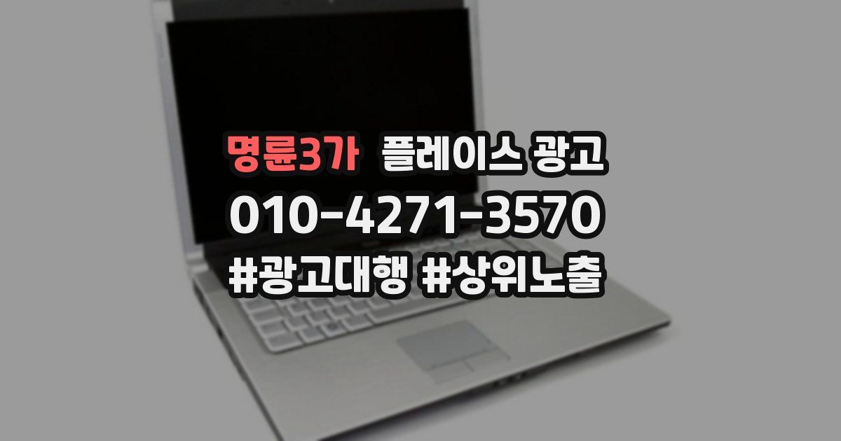 명륜3가 플레이스 광고