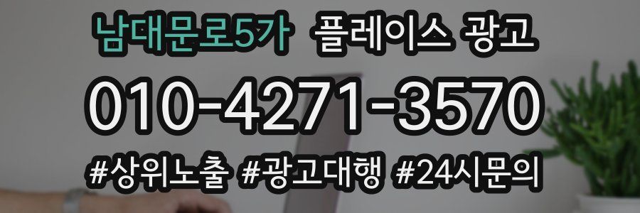 남대문로5가 플레이스 광고