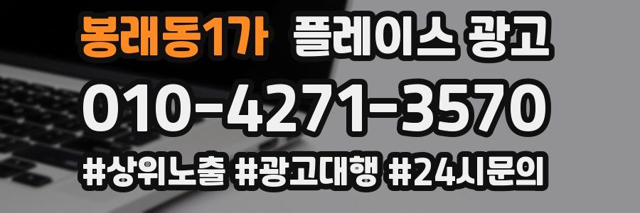 봉래동1가 플레이스 광고