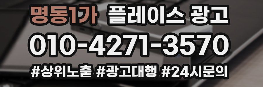 명동1가 플레이스 광고