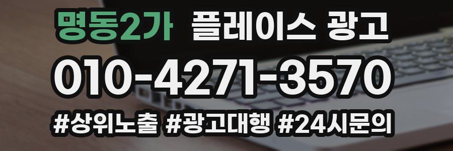 명동2가 플레이스 광고