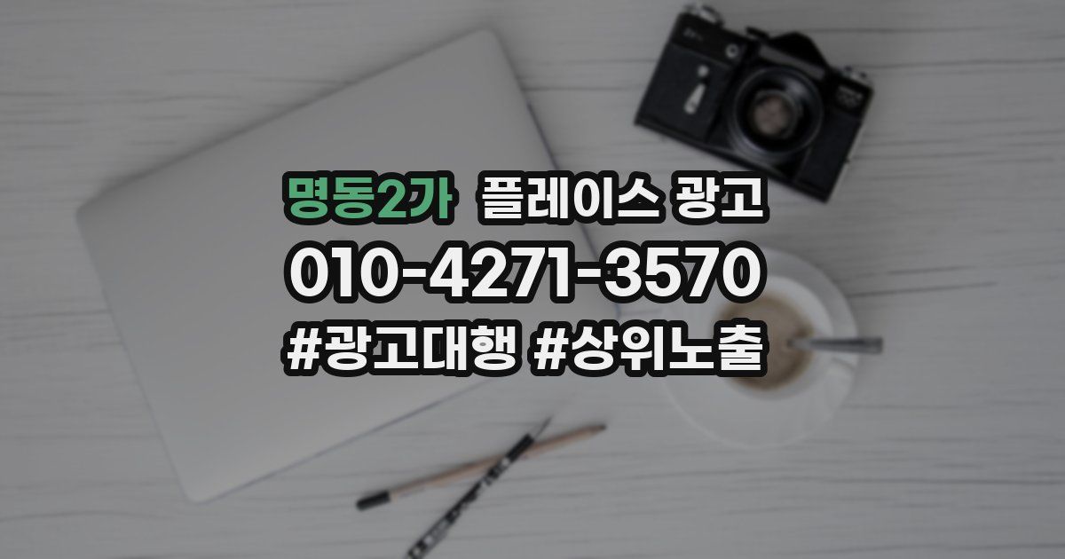 명동2가 플레이스 광고