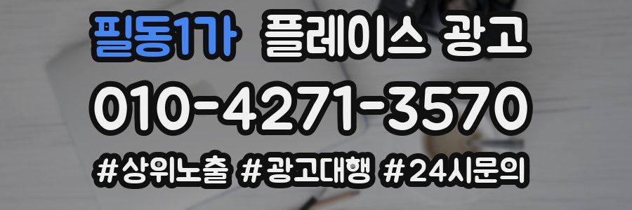 필동1가 플레이스 광고