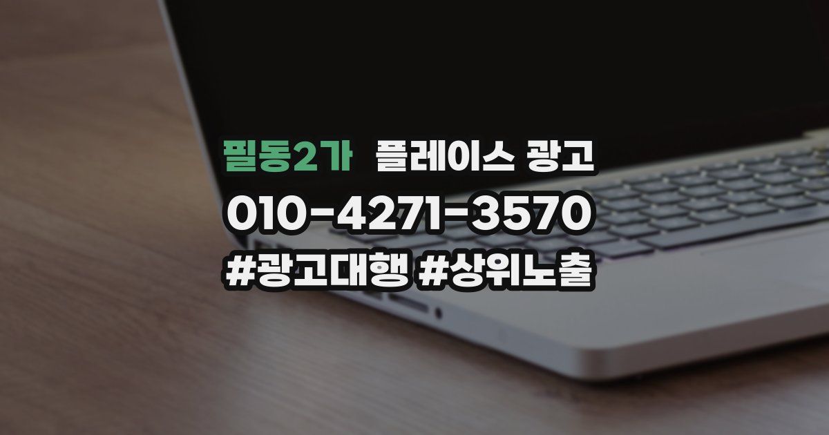 필동2가 플레이스 광고