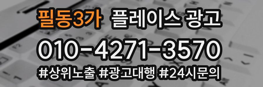필동3가 플레이스 광고