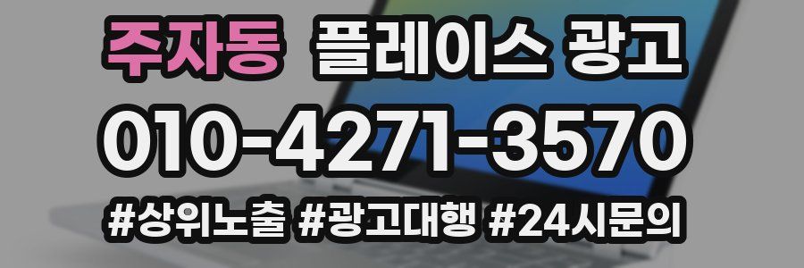 주자동 플레이스 광고