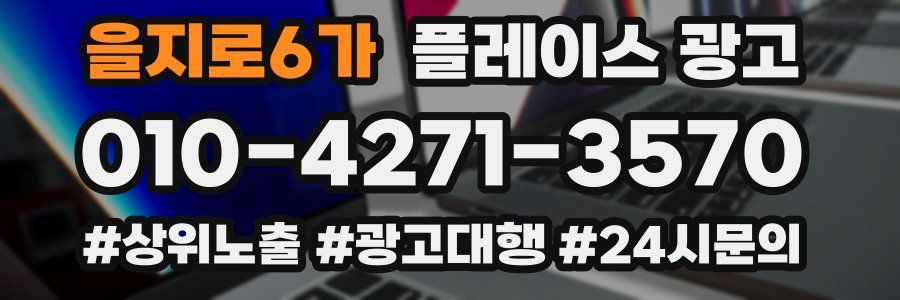 을지로6가 플레이스 광고