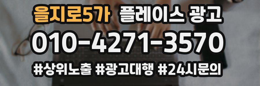 을지로5가 플레이스 광고