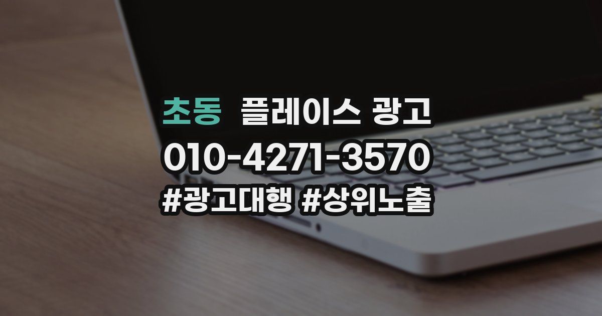 초동 플레이스 광고
