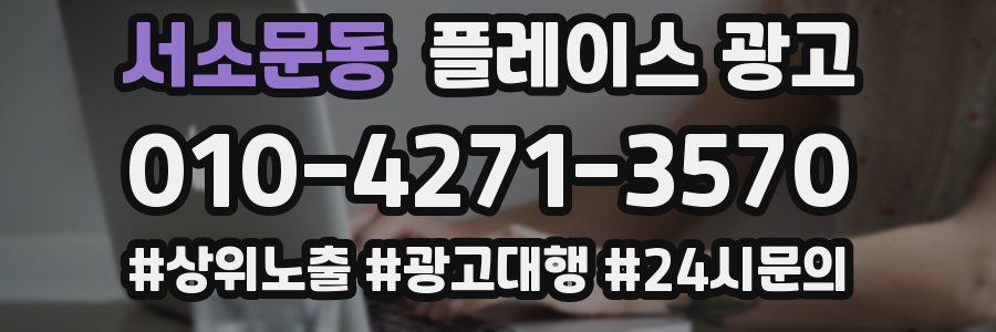 서소문동 플레이스 광고