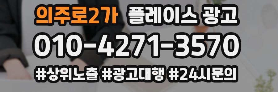의주로2가 플레이스 광고