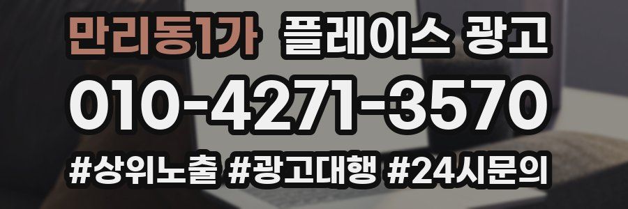 만리동1가 플레이스 광고