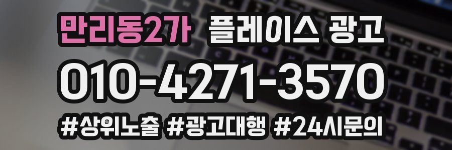 만리동2가 플레이스 광고