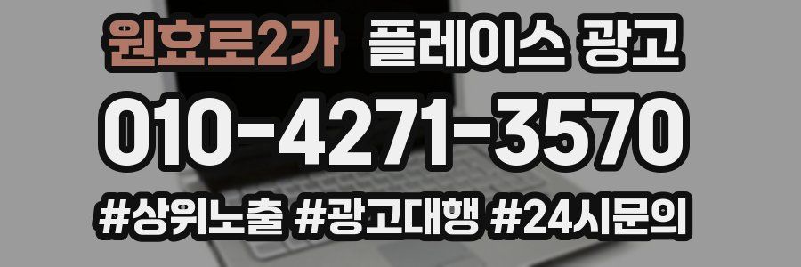 원효로2가 플레이스 광고