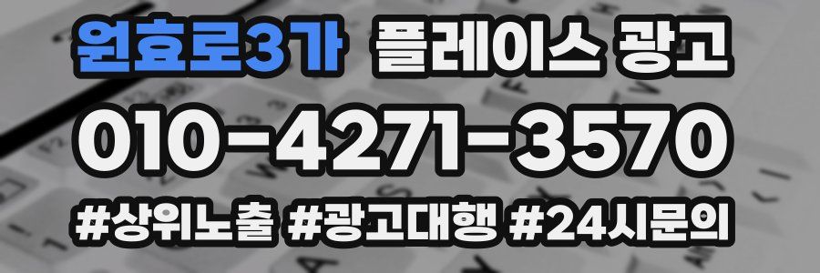 원효로3가 플레이스 광고