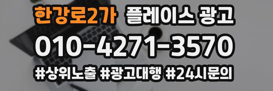 한강로2가 플레이스 광고