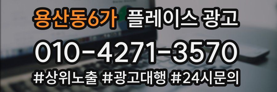 용산동6가 플레이스 광고