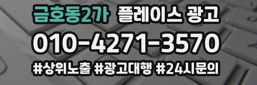 금호동2가 플레이스 광고