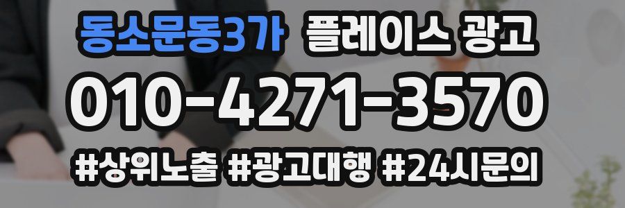 동소문동3가 플레이스 광고