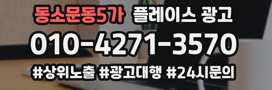 동소문동5가 플레이스 광고
