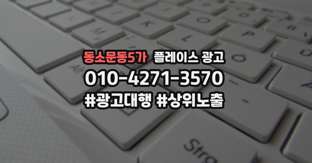 동소문동5가 플레이스 광고