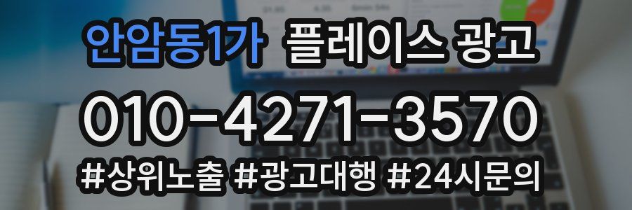 안암동1가 플레이스 광고