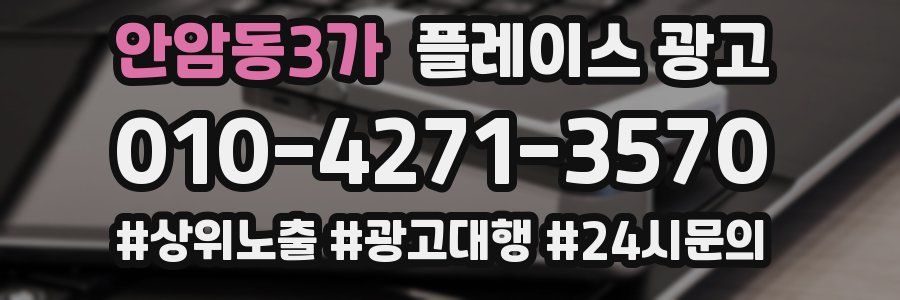 안암동3가 플레이스 광고