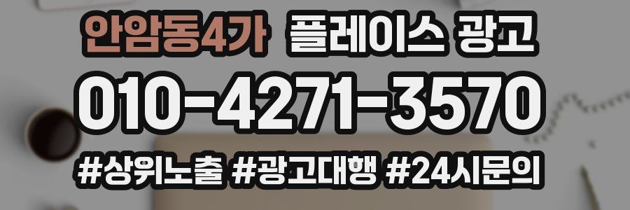 안암동4가 플레이스 광고