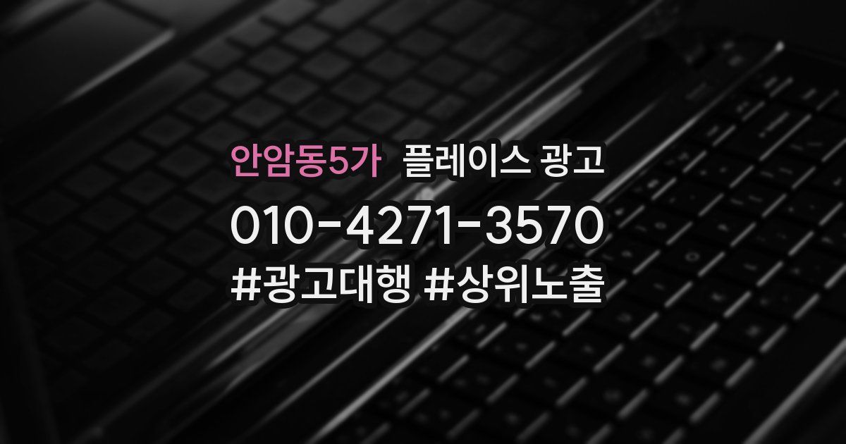 안암동5가 플레이스 광고