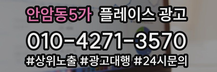 안암동5가 플레이스 광고