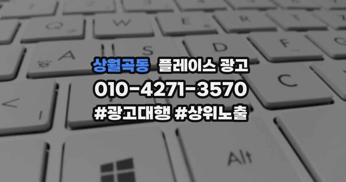 상월곡동 플레이스 광고