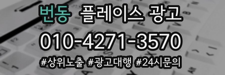 번동 플레이스 광고