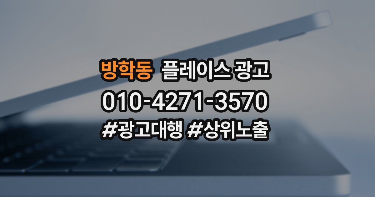 방학동 플레이스 광고