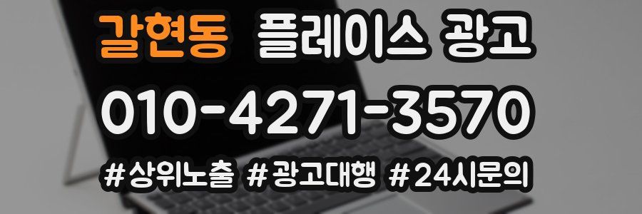 갈현동 플레이스 광고