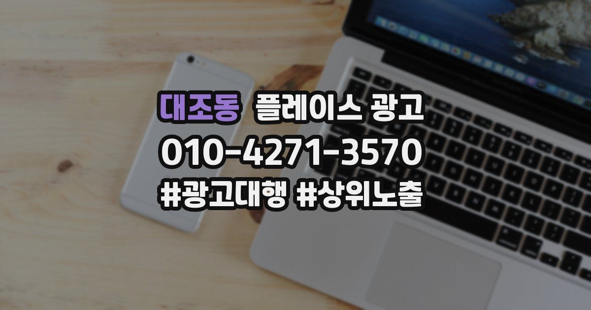 대조동 플레이스 광고