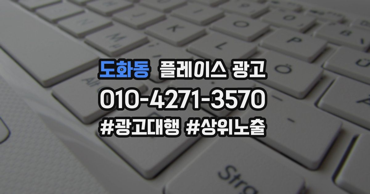 도화동 플레이스 광고