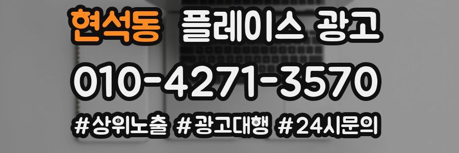 현석동 플레이스 광고
