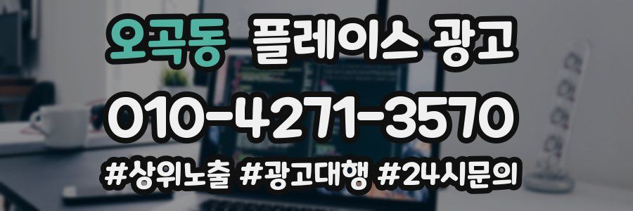 오곡동 플레이스 광고