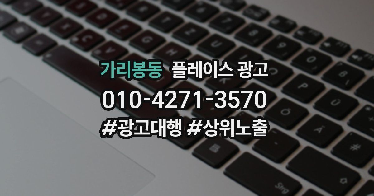 가리봉동 플레이스 광고