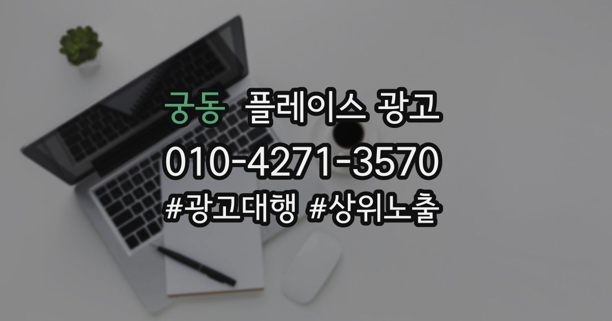궁동 플레이스 광고