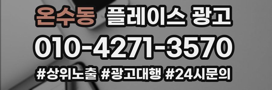 온수동 플레이스 광고